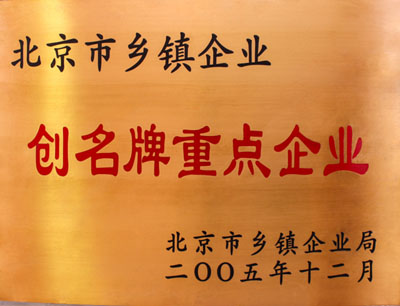 北京市创名牌重点企业